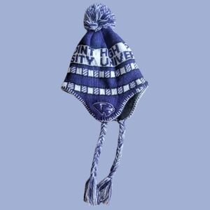 VGUC High Point University Panthers Pom-Pom Beanie Hat Purple & White HPU